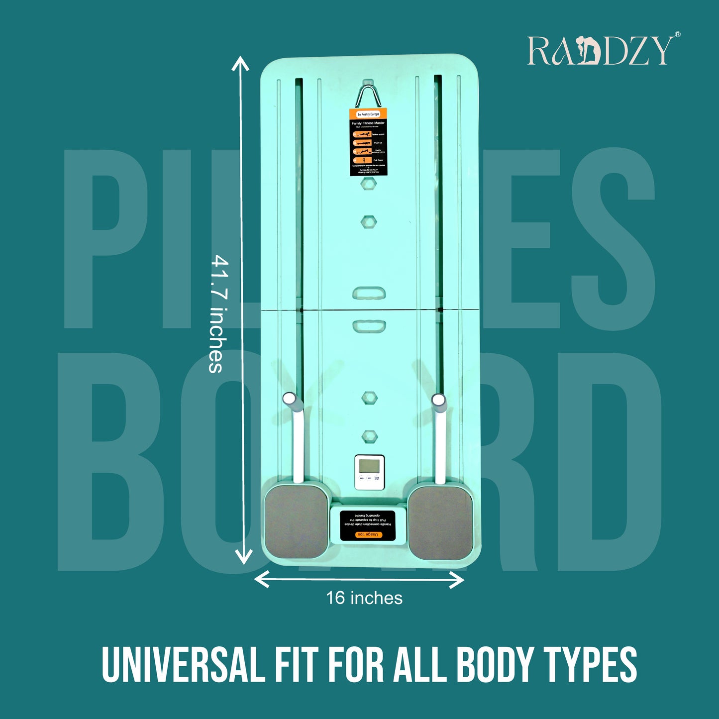 Raddzy Pilates Board Sets I Multifunctional Abdominal Pilates Board for Home Workout Equipment I Foldable Pilates Board (Blue)