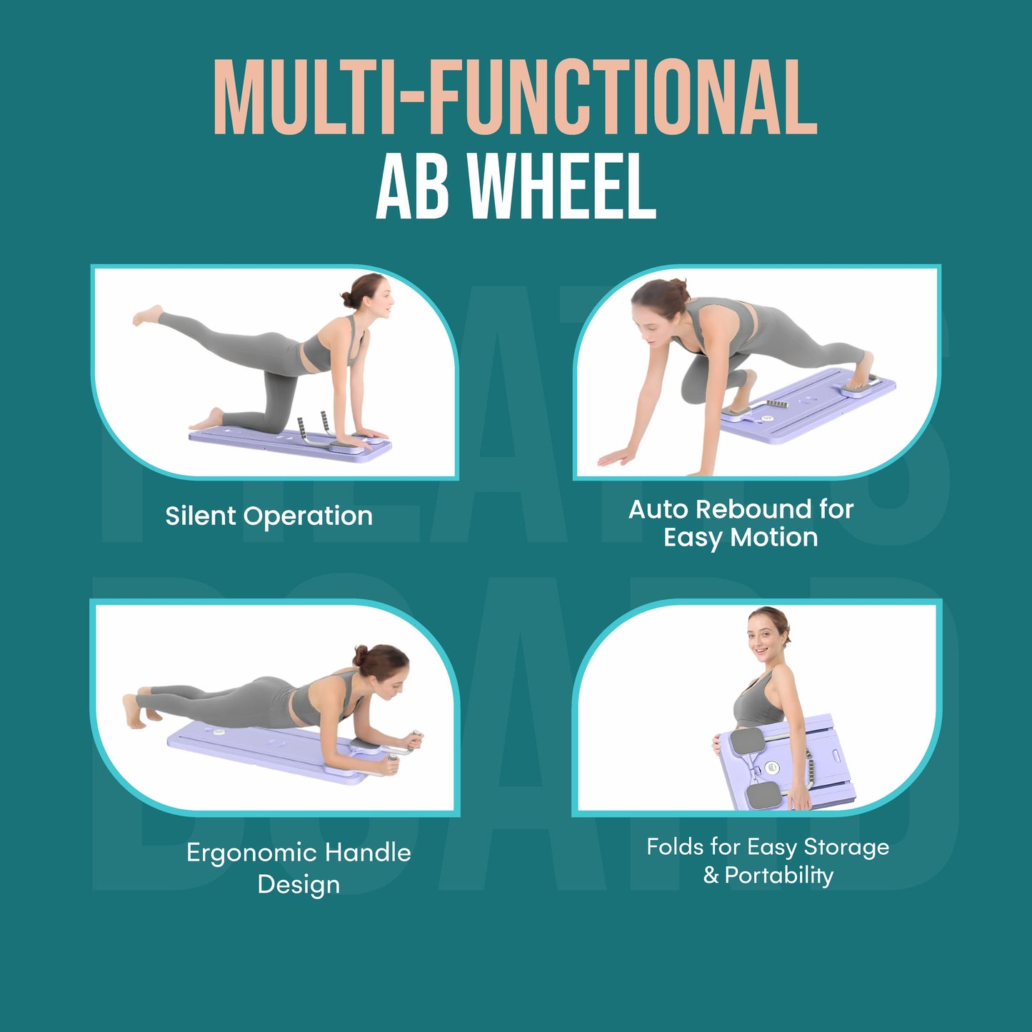 Raddzy Pilates Board Sets I Multifunctional Abdominal Pilates Board for Home Workout Equipment I Foldable Pilates Board (Blue)