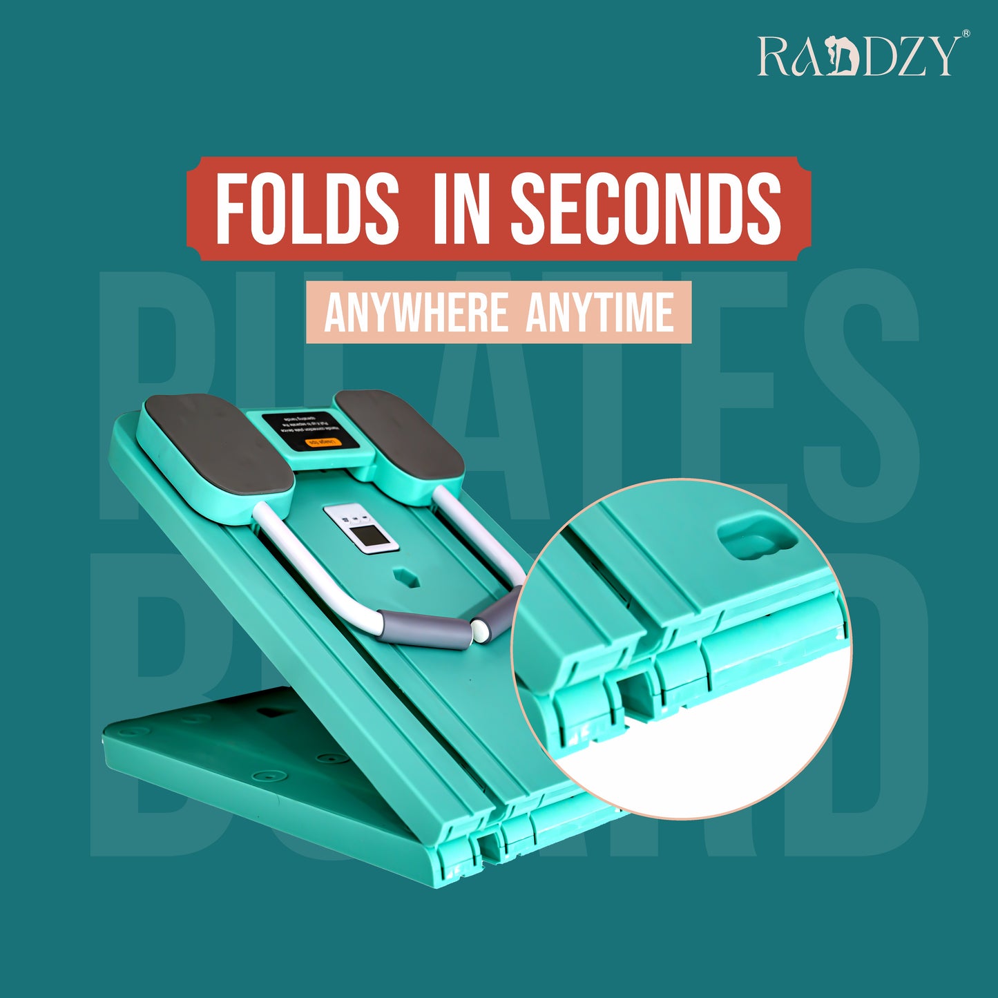 Raddzy Pilates Board Sets I Multifunctional Abdominal Pilates Board for Home Workout Equipment I Foldable Pilates Board (Blue)