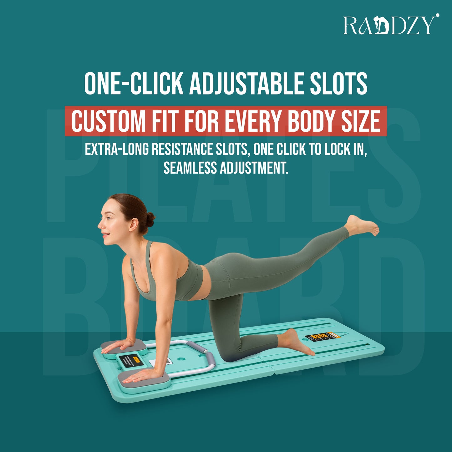 Raddzy Pilates Board Sets I Multifunctional Abdominal Pilates Board for Home Workout Equipment I Foldable Pilates Board (Blue)