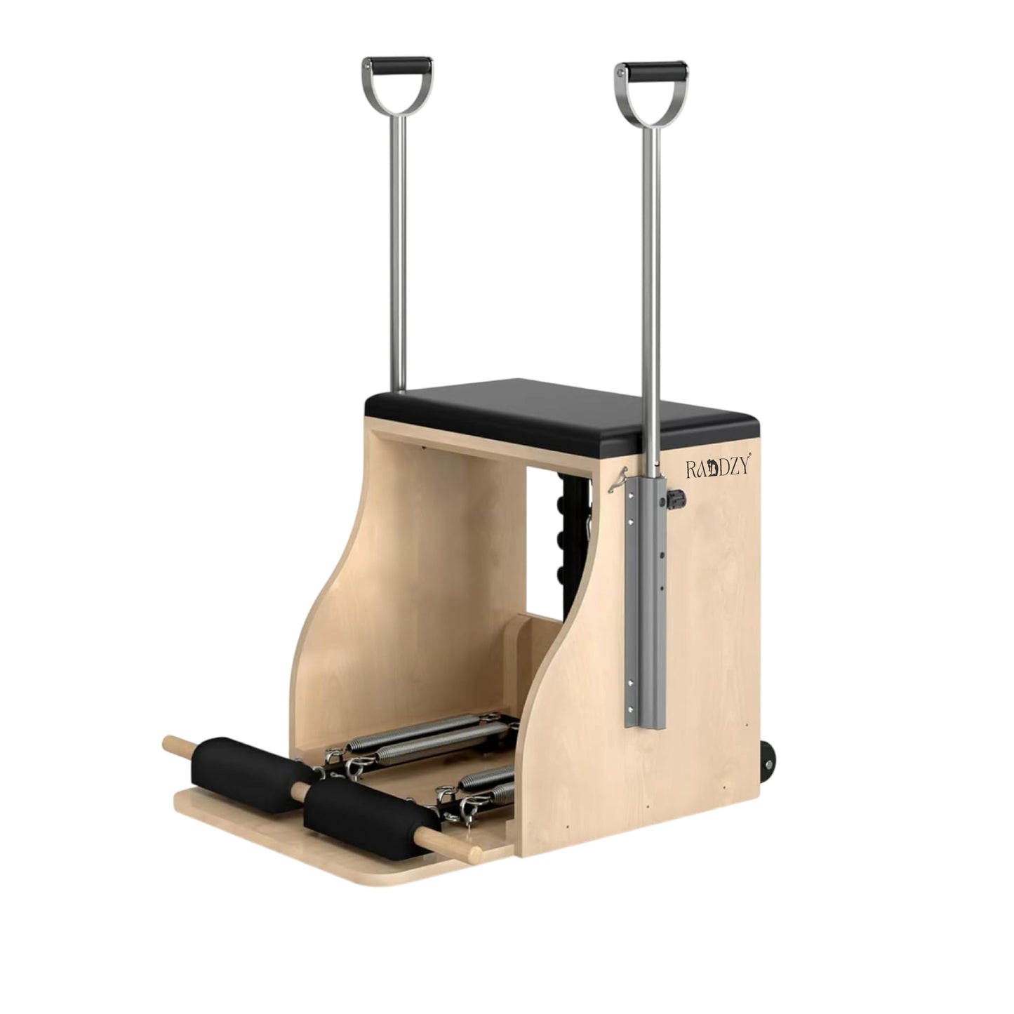Raddzy Pilates Maple Wood Wunda Chair - with Wooden Handles, Dual Spring Resistance, Ideal for Strength Training, Toning | Compact Fitness Chair for Home Gym, Professional Studio Workouts