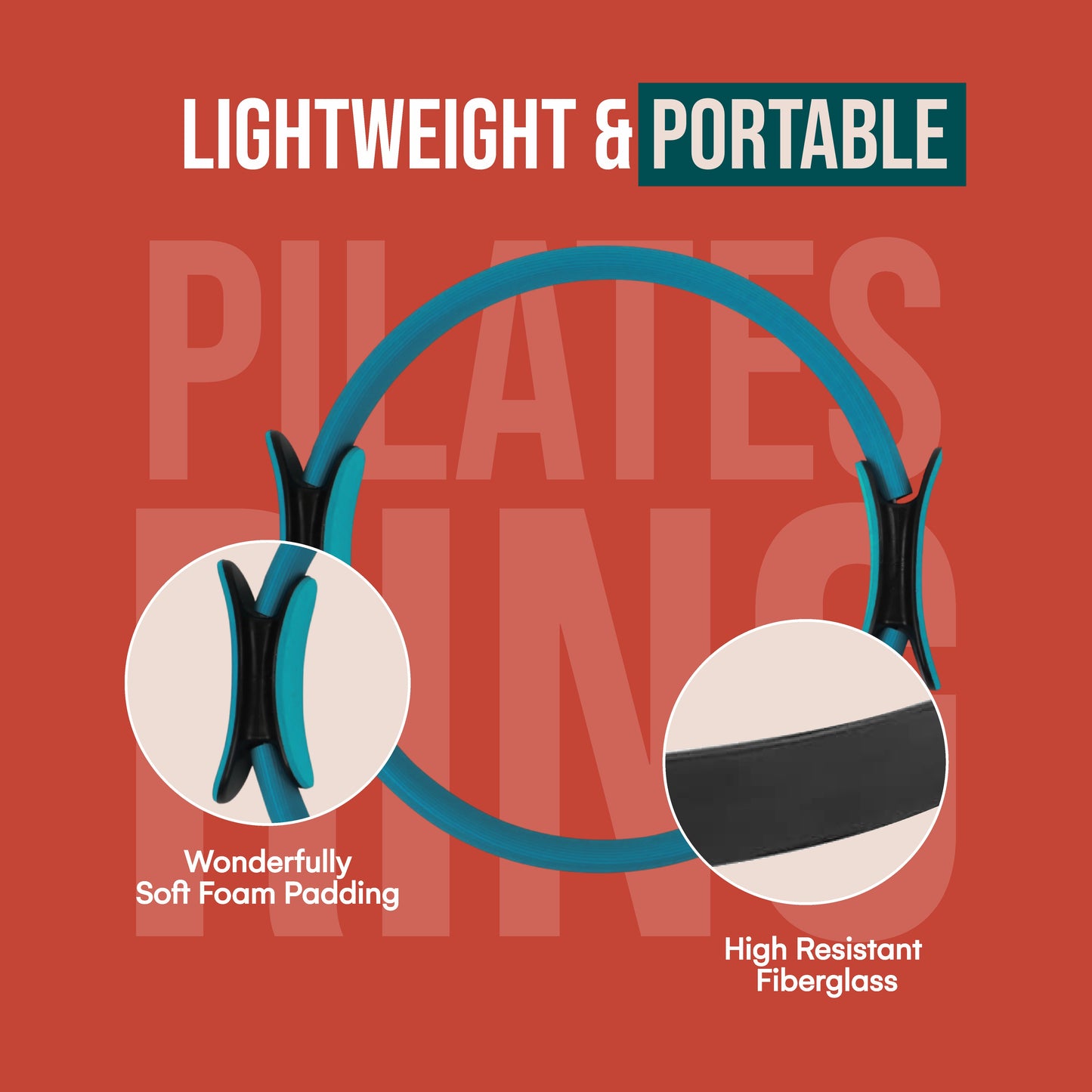 RADDZY Yoga Circle Exercise Pilates Ring – Full Body Toning & Fitness for Stretching, Relaxation & Strength Training (Green)