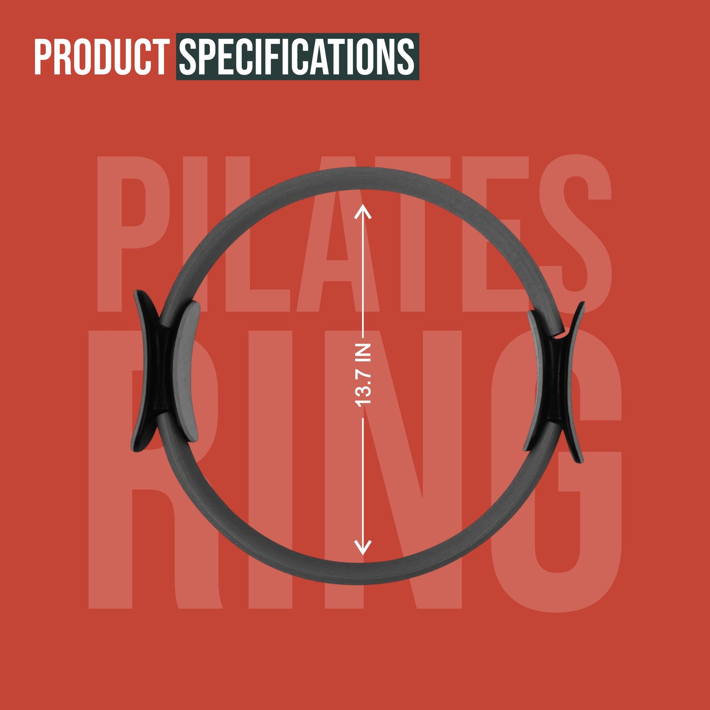 RADDZY Yoga Circle Exercise Pilates Ring – Full Body Toning & Fitness for Stretching, Relaxation & Strength Training (Grey)